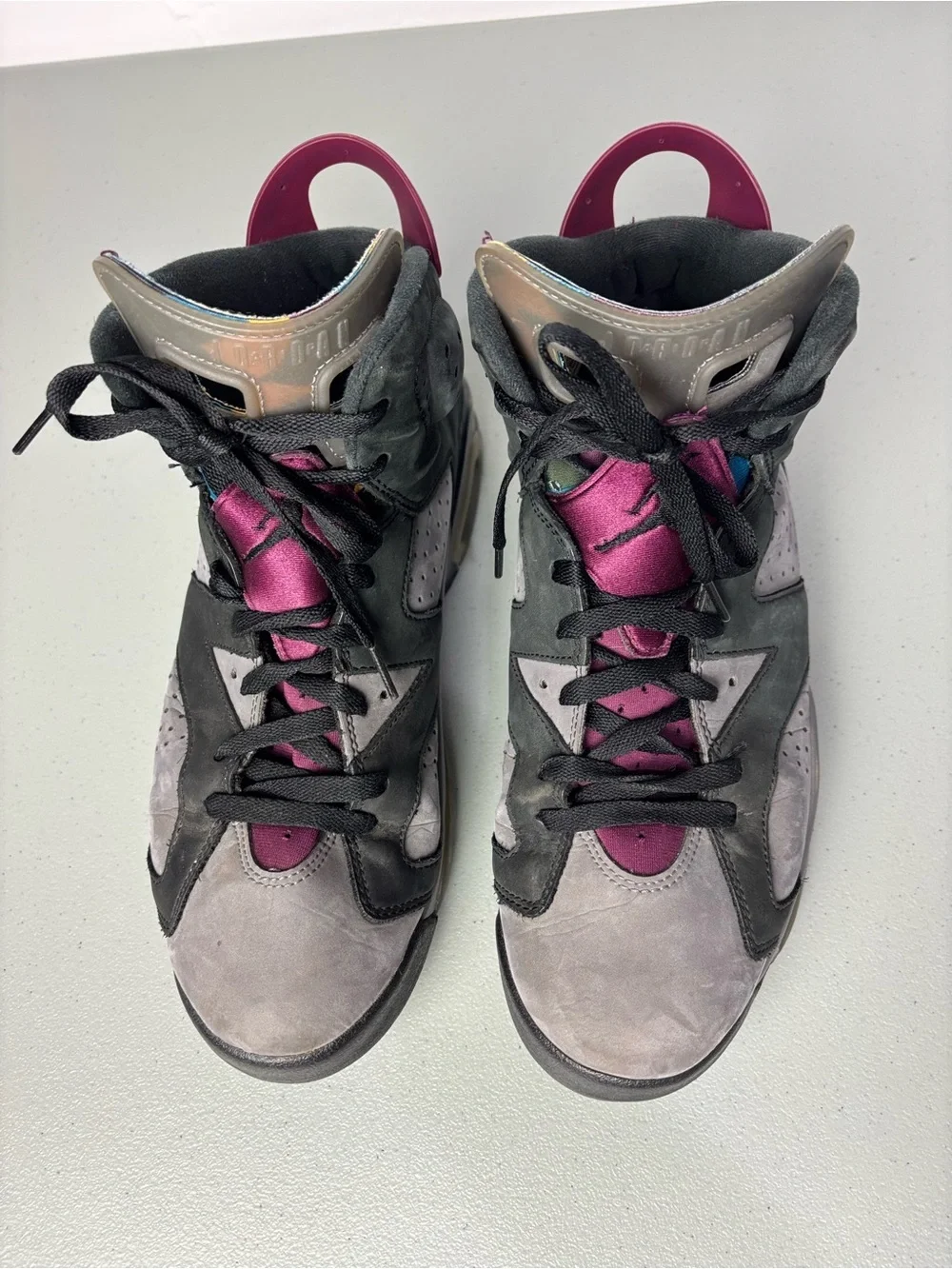 Jordan 6 Retro Bordeaux Men's Athletic Basketball Sneakers 11 Black Gray
